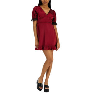 Kit + Sky Red Satin Mini Dress XS - Party Dresses